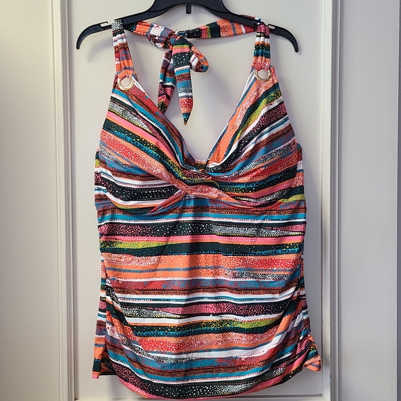 🌺SOLD🌺 Anne Cole Sand Stripe Sz 20W Tankini - Picture 4 of 6